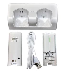 Wii Dual Charging Station Dock + Rechargeable Batteries